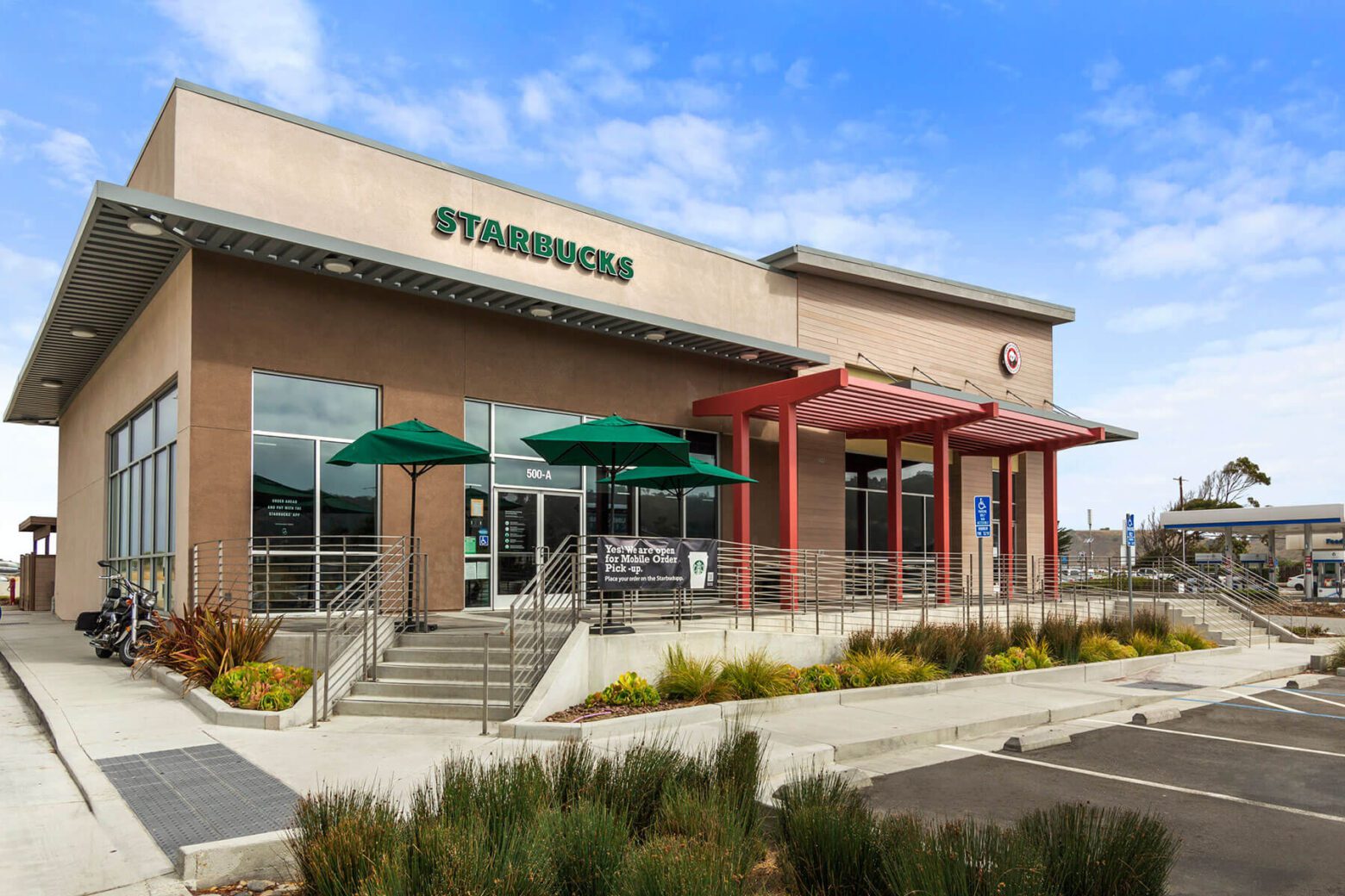 Starbucks and Panda Express on 500 Linda Mar Blvd
